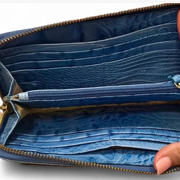 Brahmin Blue Croc-Embossed Wallet - Picture 3 of 3